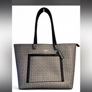 Guess Monogram Black and Gray Tote Bag